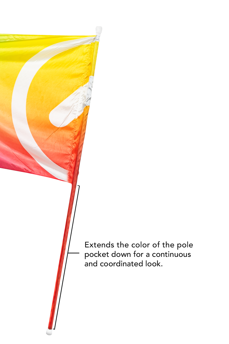 Printed Flag Pole Wraps Synced Up Designs