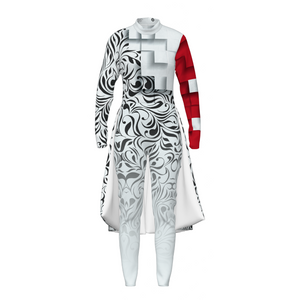 DIGITAL PRINT UNIFORM - Checkmate White Unitard