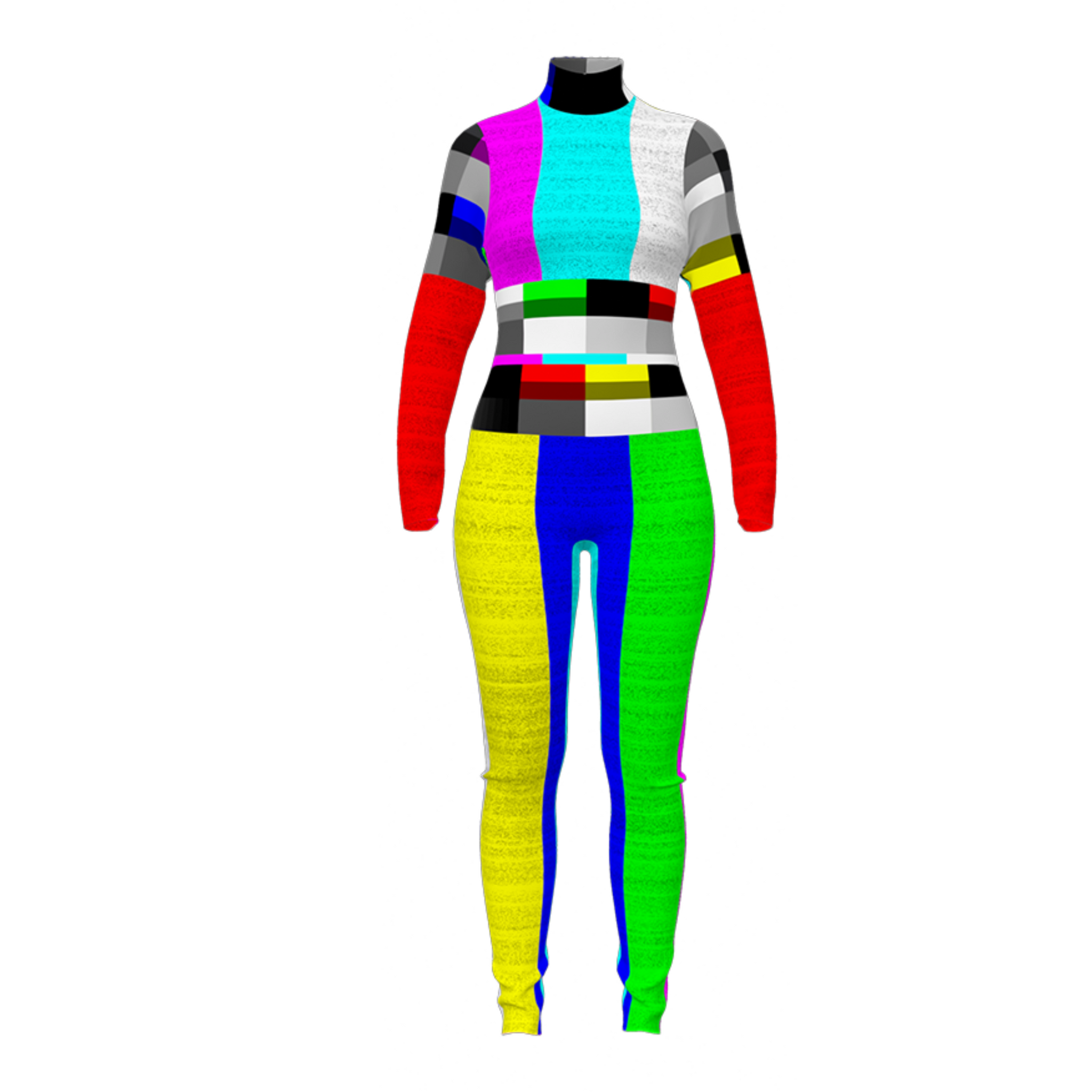 DIGITAL PRINT UNIFORM - Broadcast Static Unitard