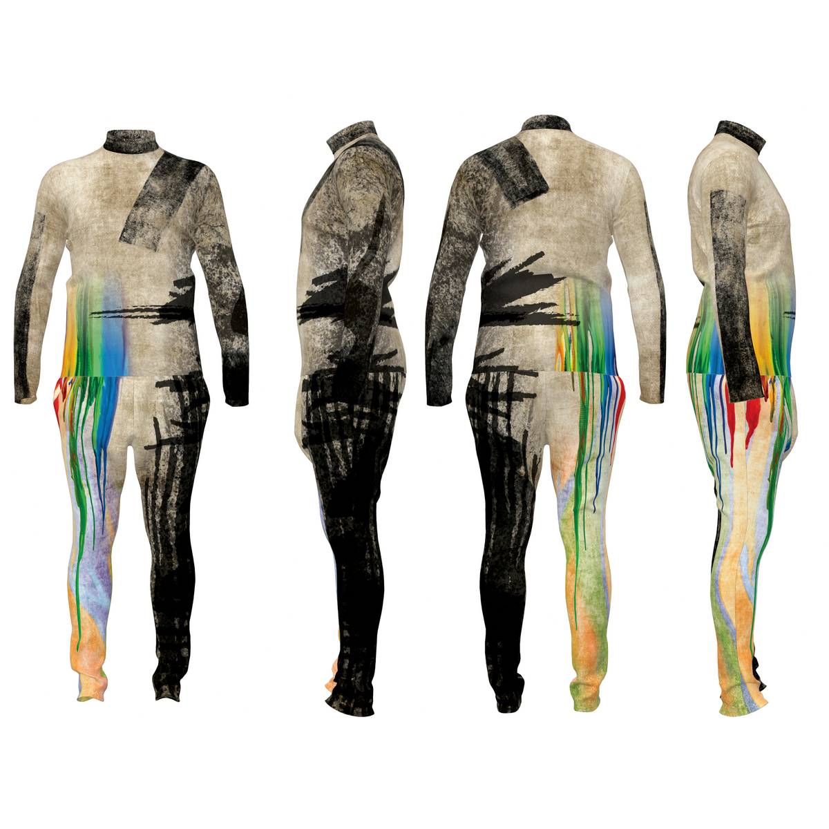 DIGITAL PRINT UNIFORM - Charcoal Sketch 2 – Synced Up Designs
