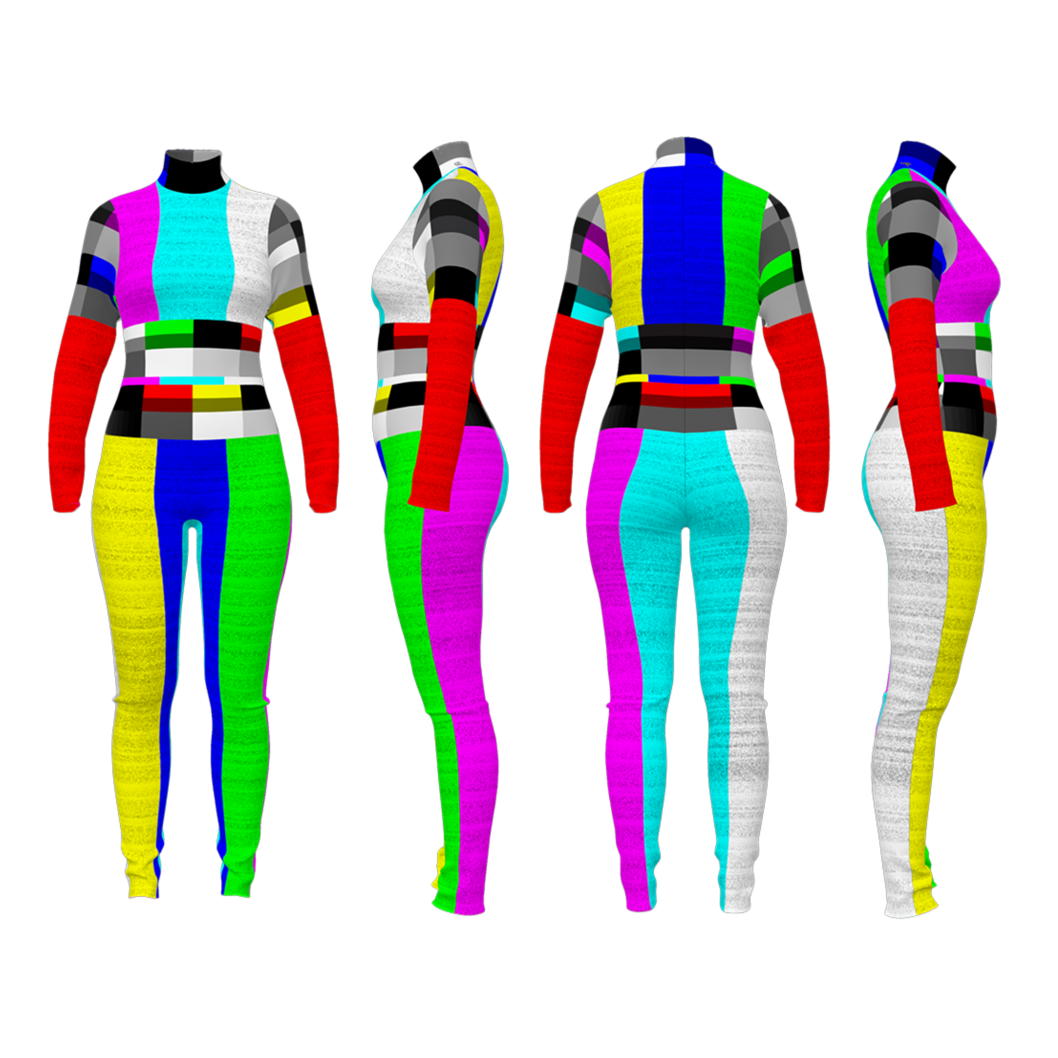 DIGITAL PRINT UNIFORM - Broadcast Static Unitard