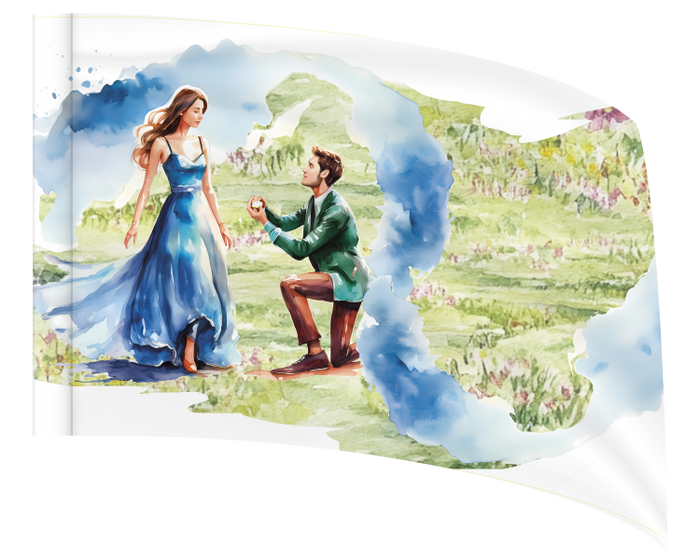 Mountain Proposal - OVERSIZED STANDARD FLAG