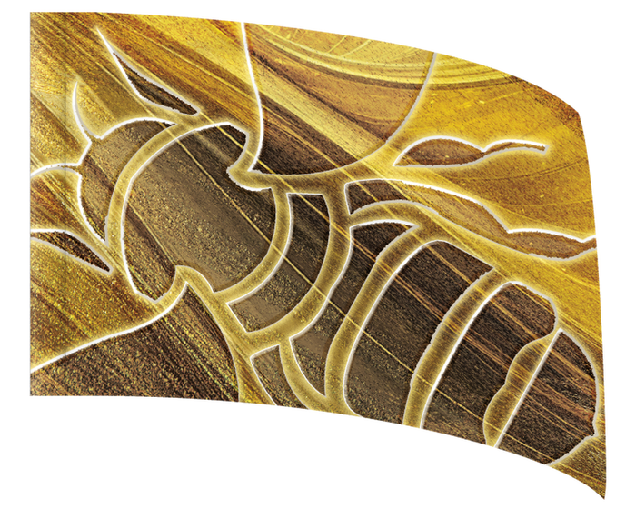 Golden Wood Grain - STANDARD FLAG