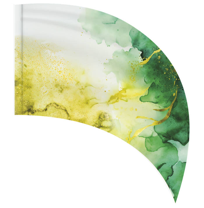 Golden Green Swirl - TEARDROP FLAG