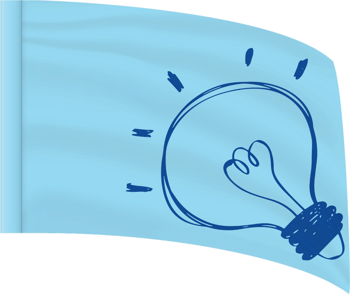 Doodle Idea Bulb - STANDARD FLAG