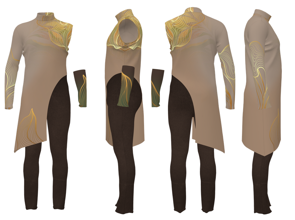 Golden Flow - DIGITAL PRINT UNIFORM – Synced Up Designs