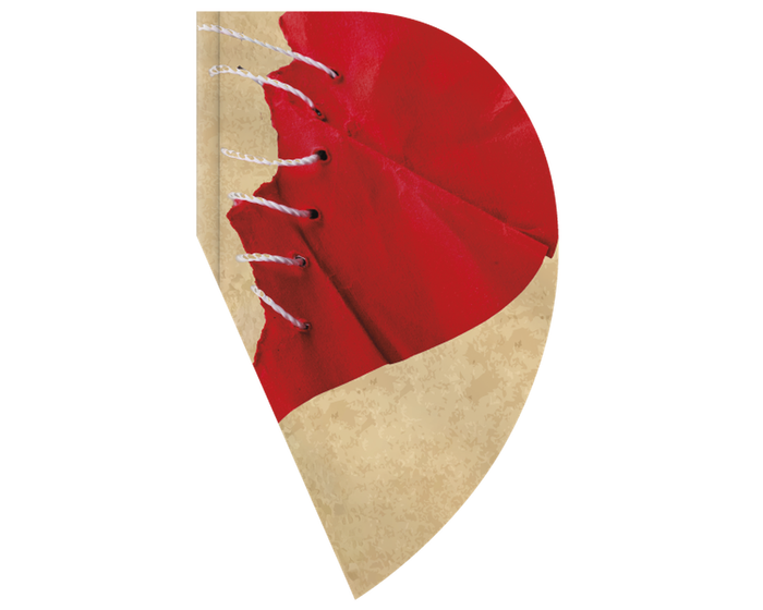 Crimson Lacing - OVERSIZED CURVE FLAG