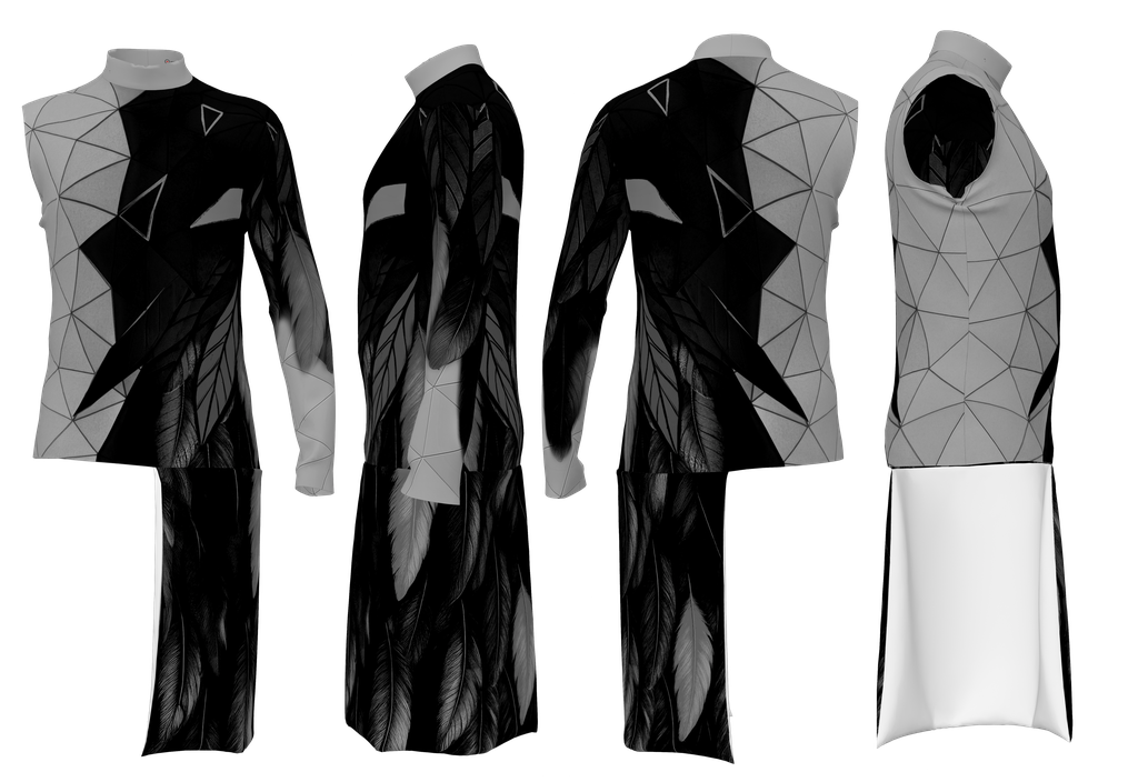 Geometric Feather Split - DIGITAL PRINT UNIFORM – Synced Up Designs
