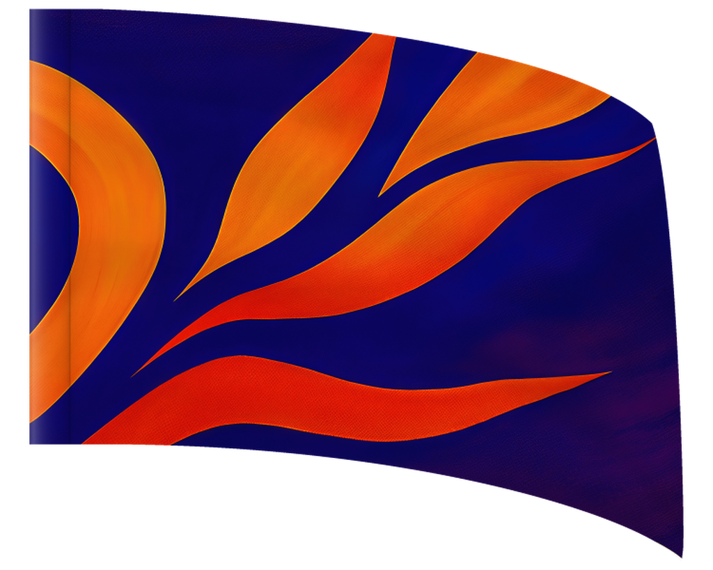 Fiery Flow - STANDARD FLAG – Synced Up Designs