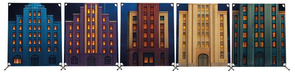Illuminated Metropolis - BACKDROP PROP GRAPHICS