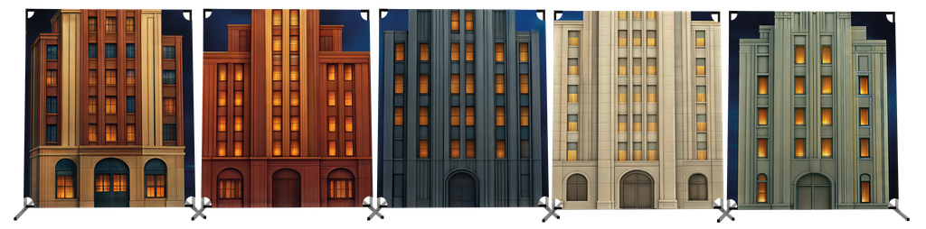 Illuminated Metropolis - BACKDROP PROP GRAPHICS