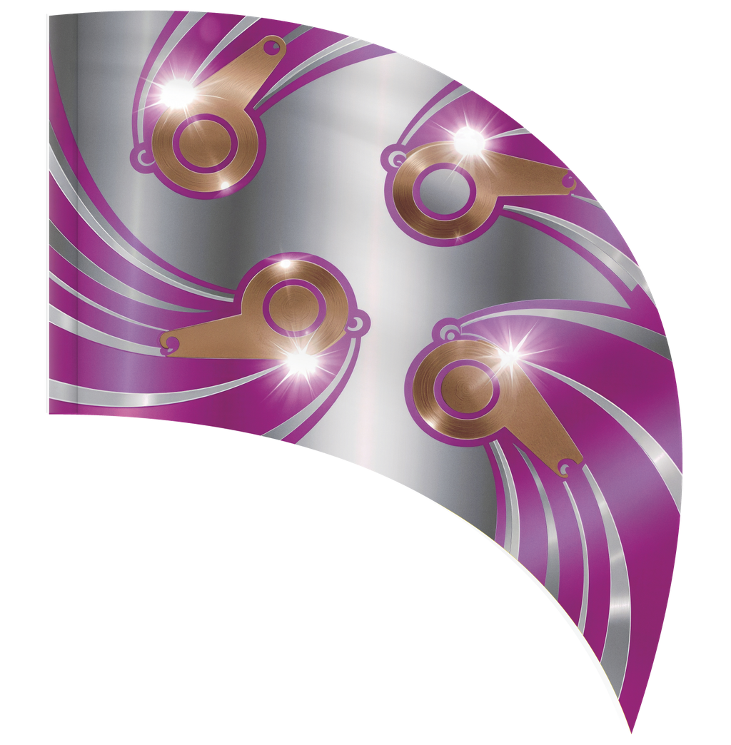 Metallic Whistles - TEARDROP FLAG