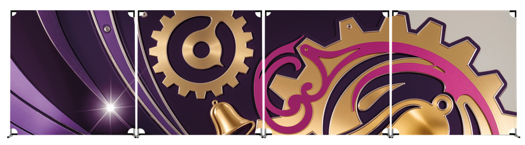 Ornate Gears and Bells - BACKDROP PROP GRAPHICS