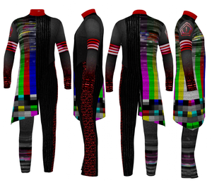 DIGITAL PRINT UNIFORM - THE REVOLUTION WILL NOT BE TELEVISED CLASSIC CURVED TOP w/ PRINTED PANTS
