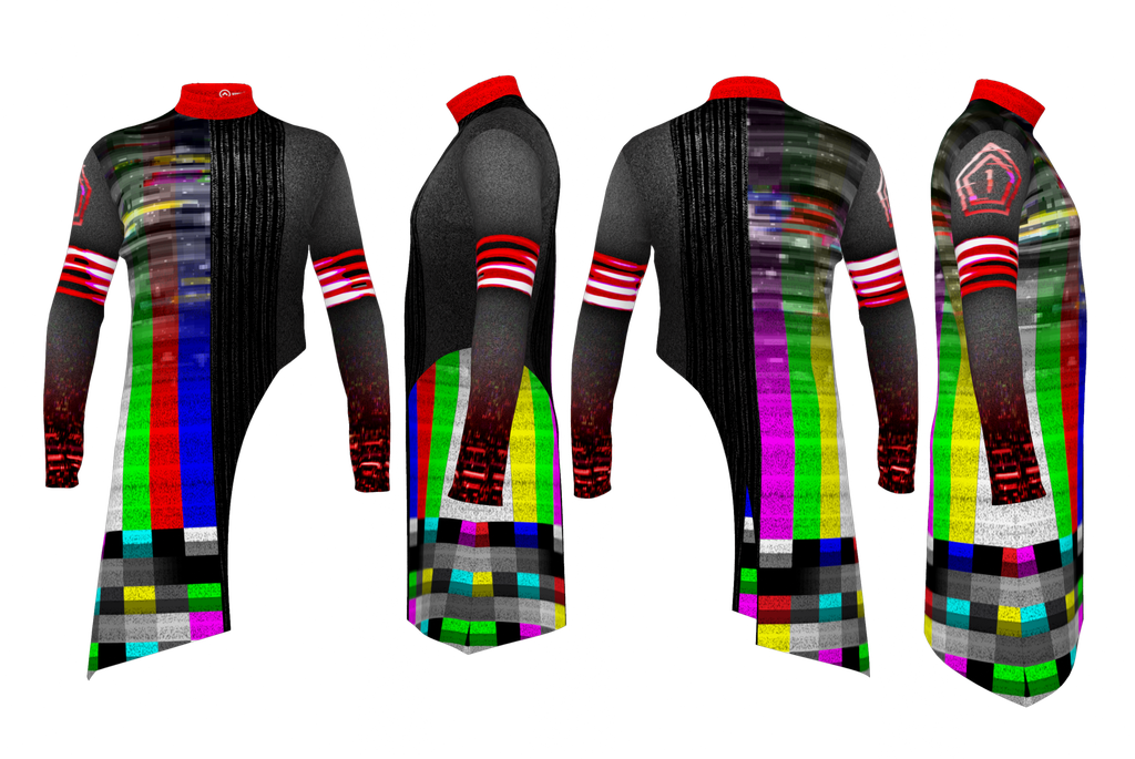 DIGITAL PRINT UNIFORM - THE REVOLUTION WILL NOT BE TELEVISED CLASSIC CURVED TOP w/ PRINTED PANTS