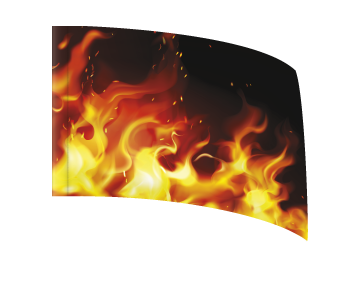 Fiery Flags Fiery Flag - Standard Flag – Synced Up Designs