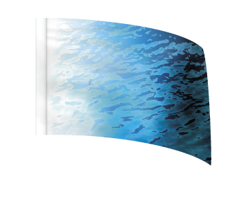 Aqua Ripple - STANDARD FLAG