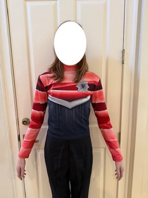 Synced Up Designs Red Black Digital Print Band Tops (Set of 85+4 DM)