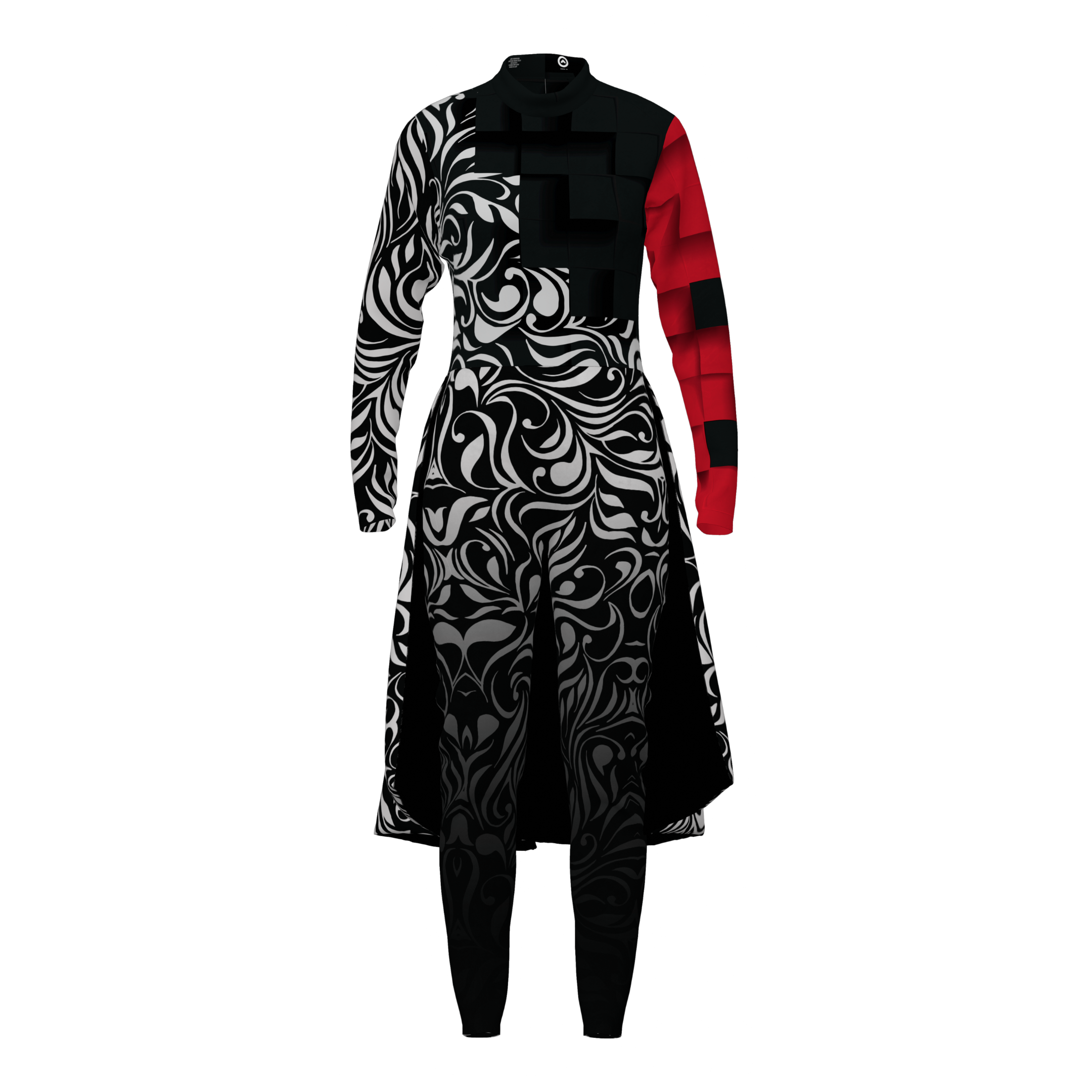 DIGITAL PRINT UNIFORM - Checkmate Black Unitard