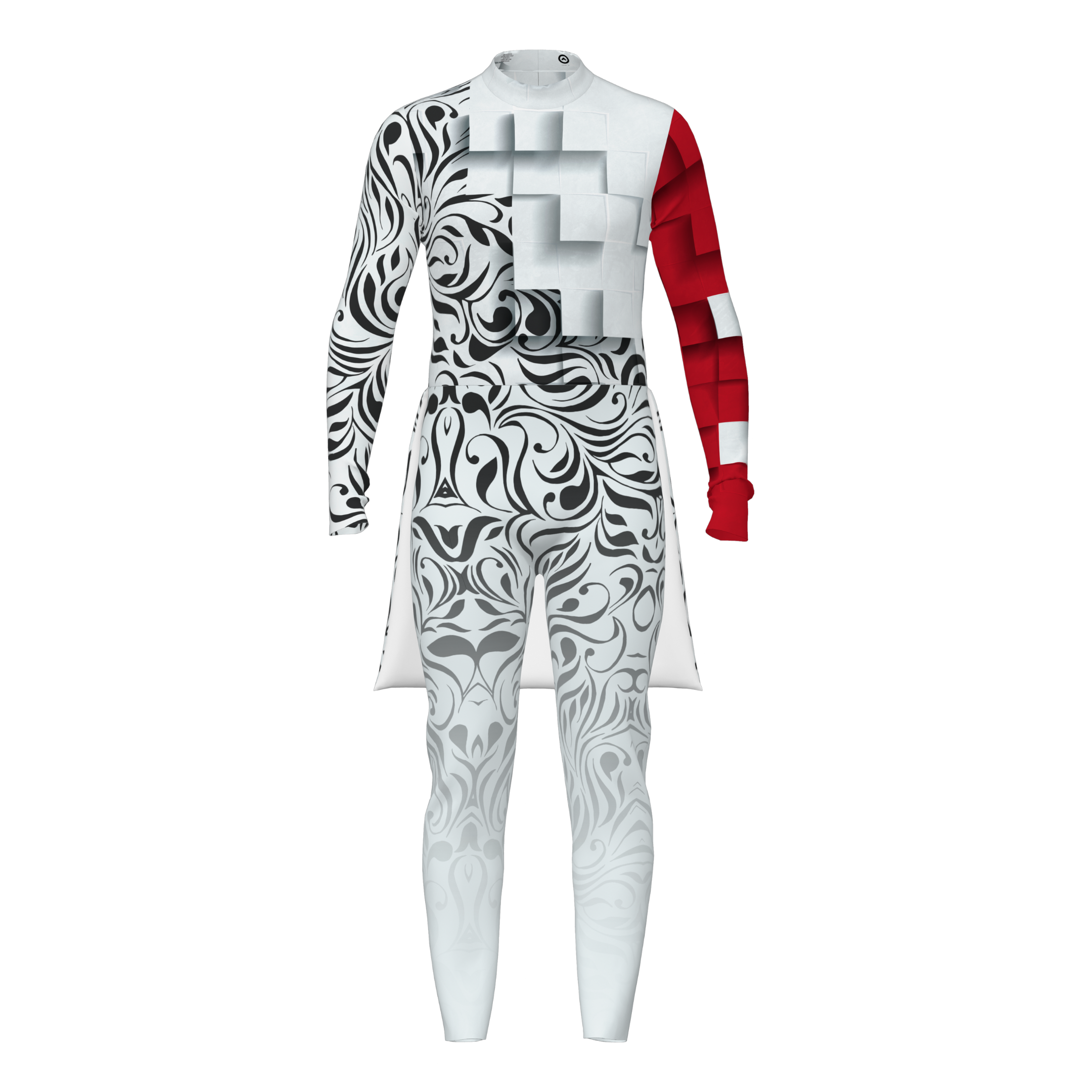 DIGITAL PRINT UNIFORM - Checkmate White Unitard