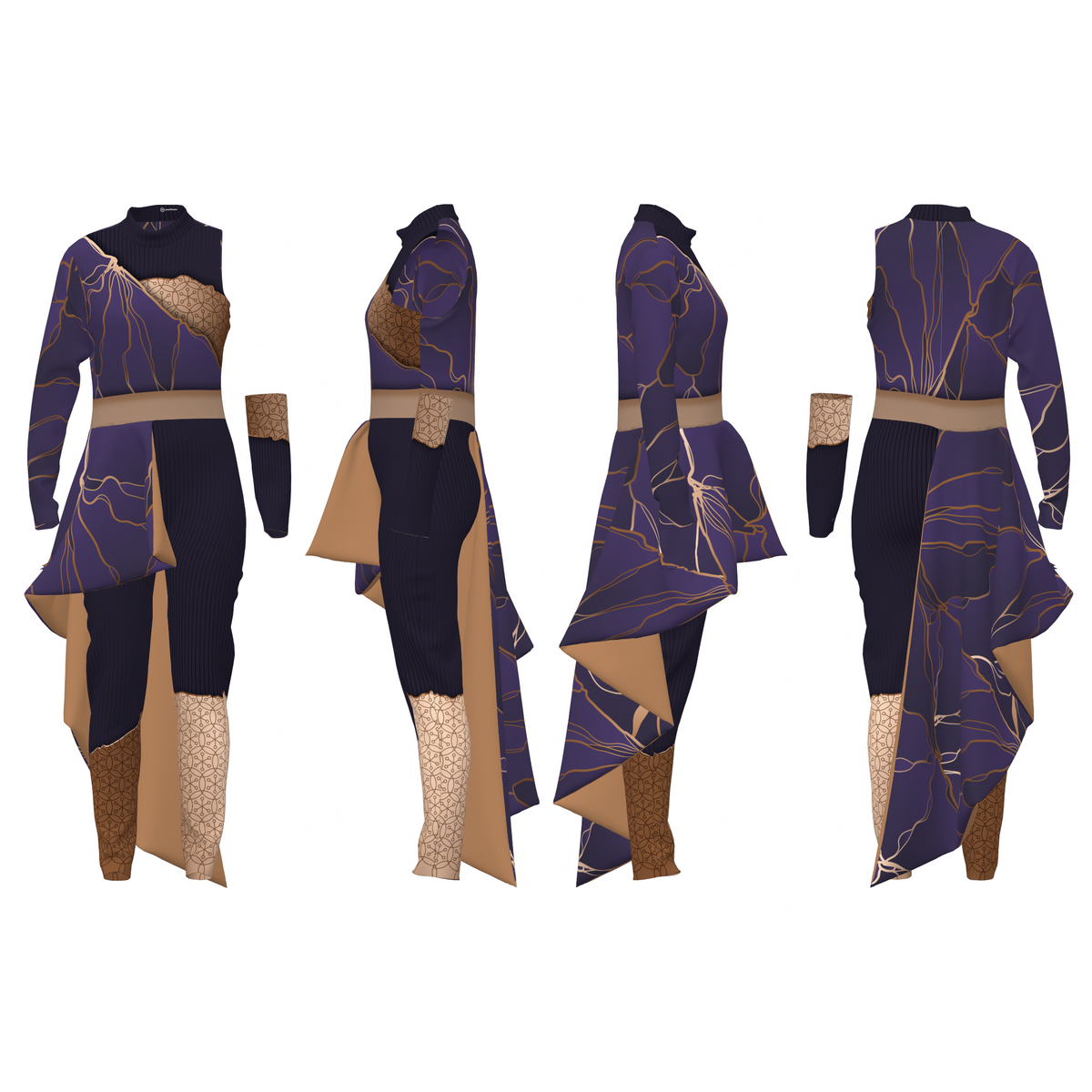 DIGITAL PRINT UNIFORM - Abstract Lines and Circles 2 – Synced Up Designs