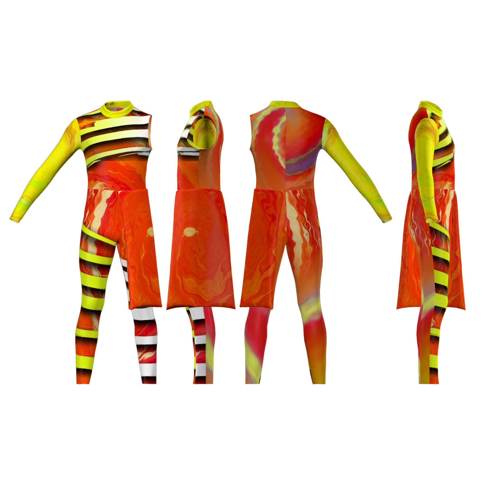 DIGITAL PRINT UNIFORM - Tick Tock Hypnotic Unitard